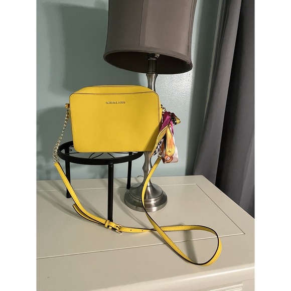 Michael Kors Handbags - Michael Kors Jet Set East West Saffiano Crossbody Bag Yellow Leather